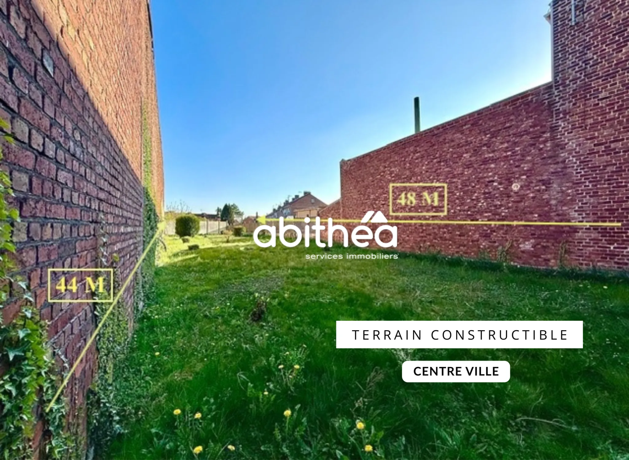 Terrain à bâtir de 373 m² en plein cœur de Harnes - Facade de 8m 