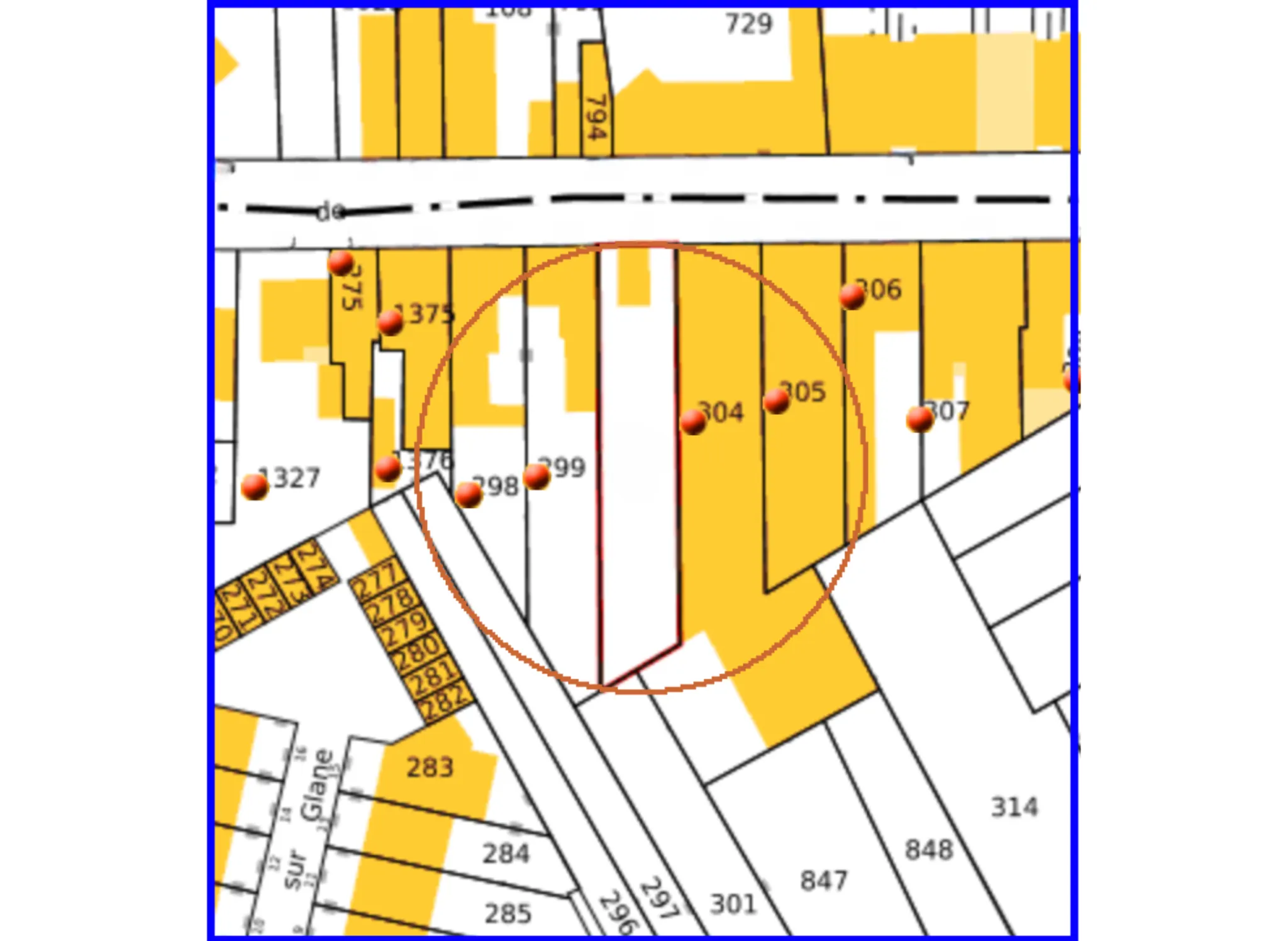 Terrain à bâtir de 373 m² en plein cœur de Harnes - Facade de 8m