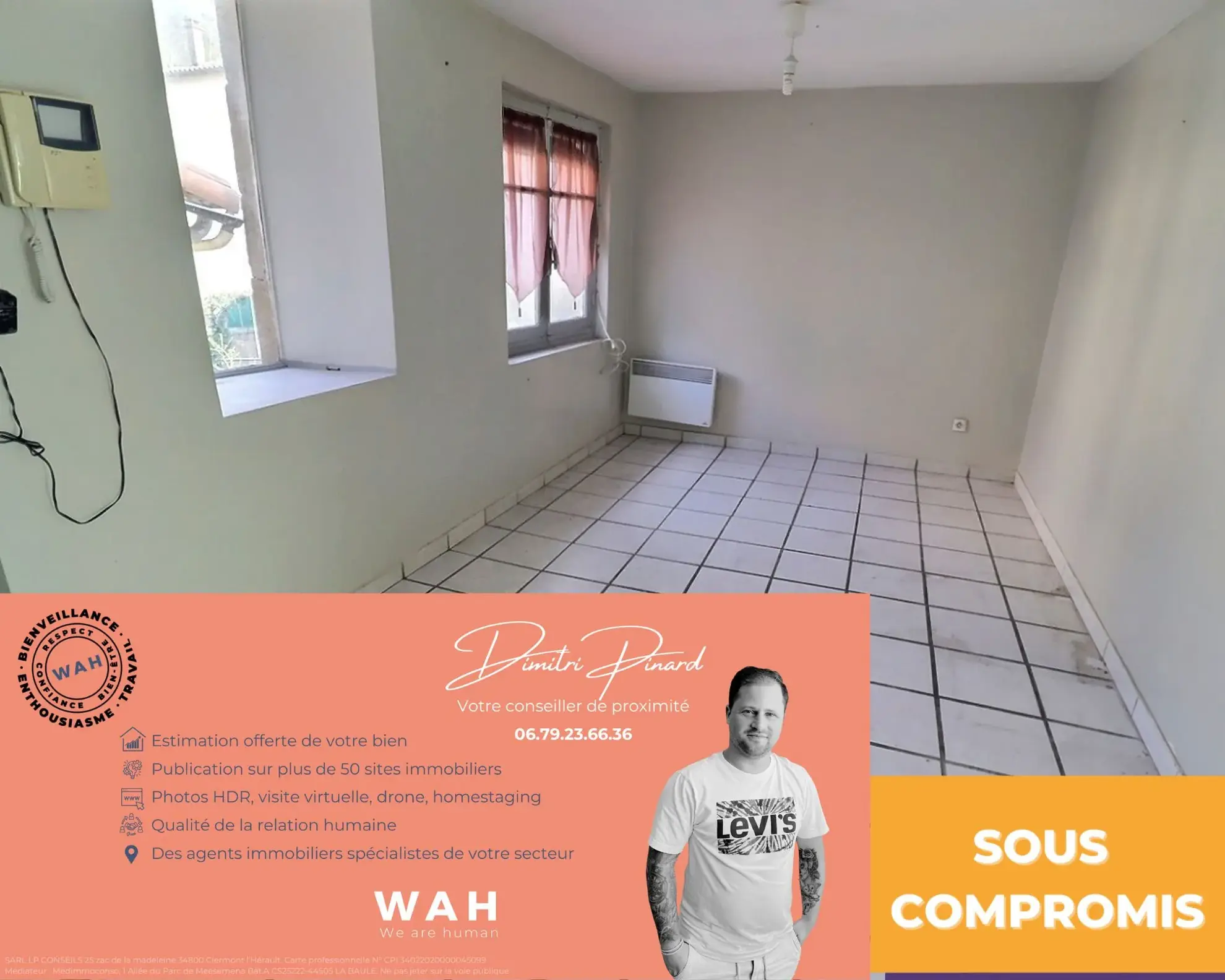 Achat appartement 2 pièces à Lodeve, proche commerces avec terrasse et chauffage électrique