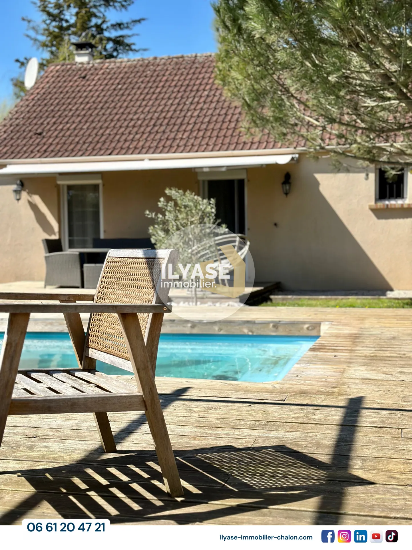 Maison familiale 110 m² avec piscine et jardin à Saint-Didier-en-Bresse 