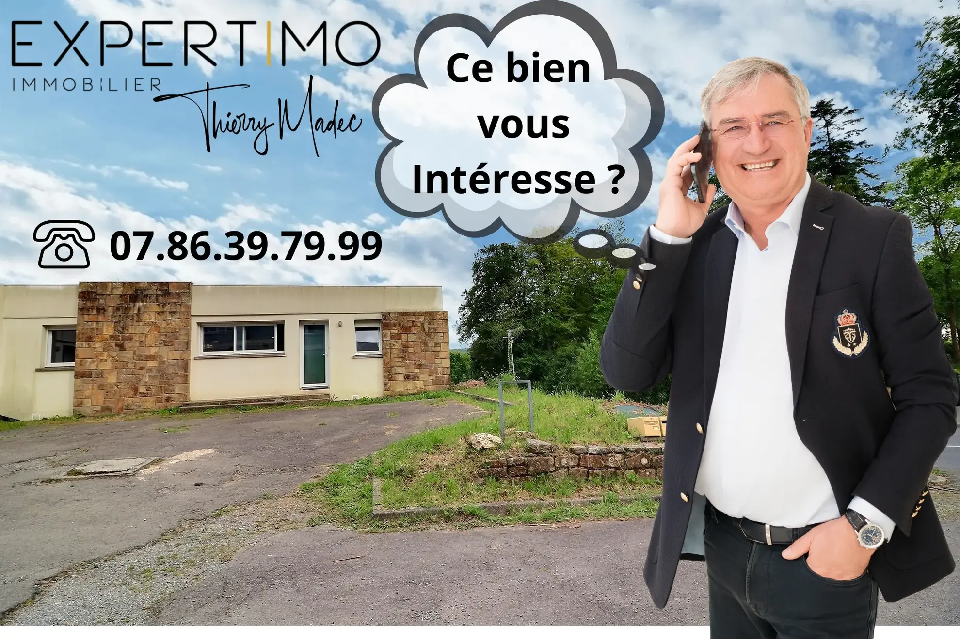 Maison de ville 3 chambres avec jardin et parking à Landerneau KERMARIA 