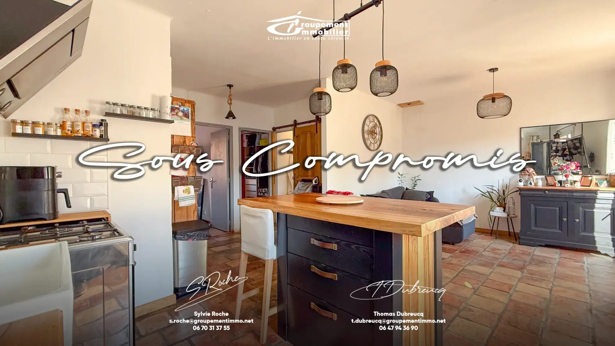 Maison de village en vente à Caderousse avec jardin, garage et orientation sud