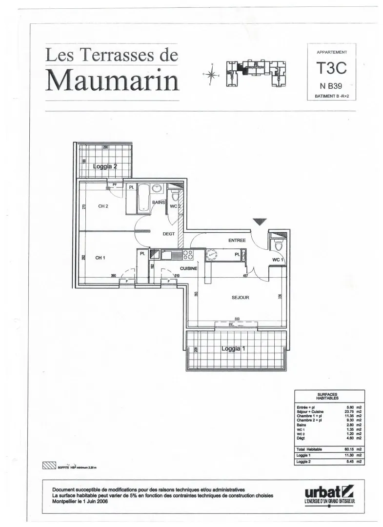 Appartement 3 pièces à Le Cres avec terrasse et parking – Prêt à visiter 