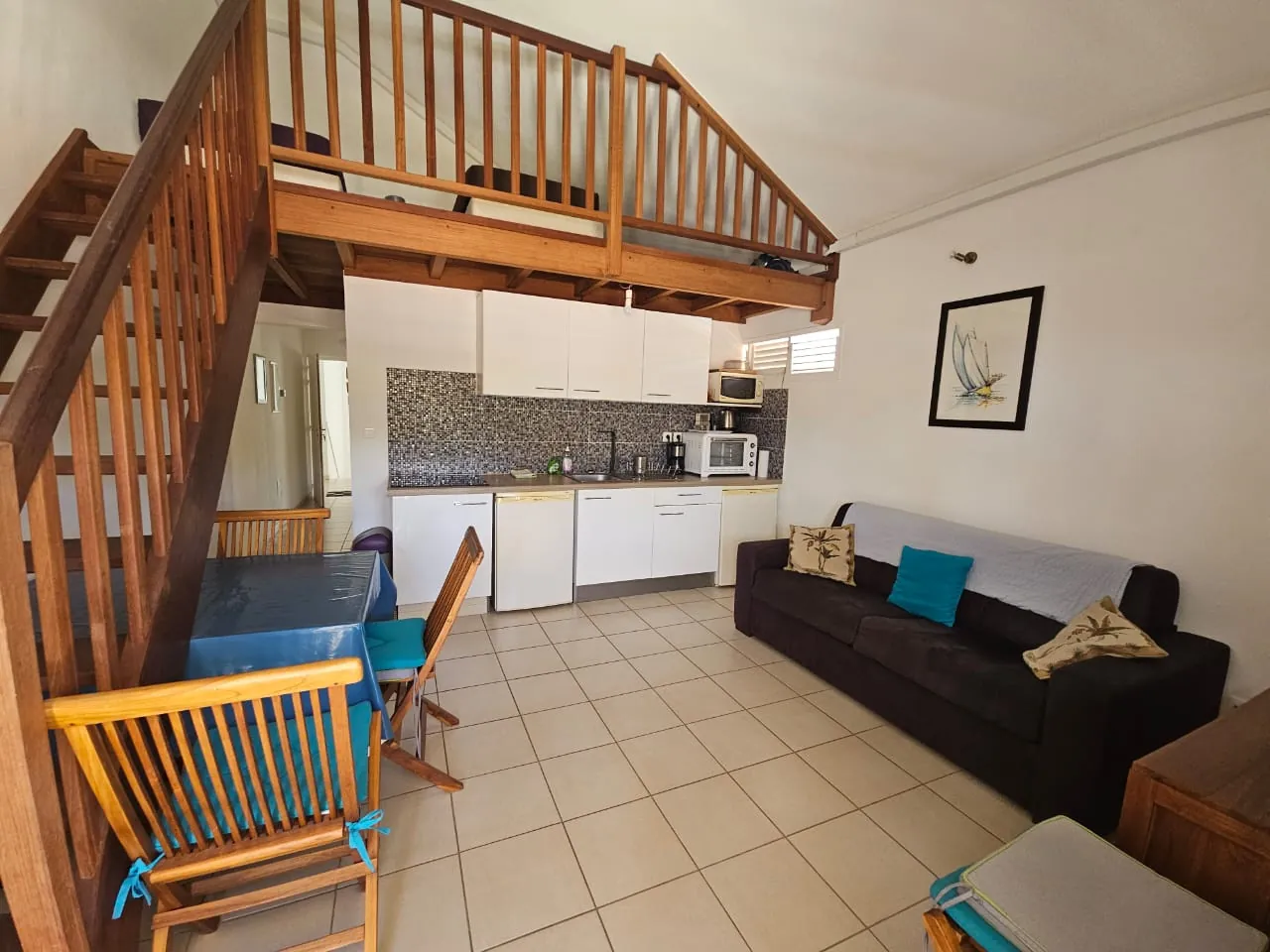 Appartement T2 bis en duplex meublé à vendre à l'Anse à l'Ane, Trois-Ilets 