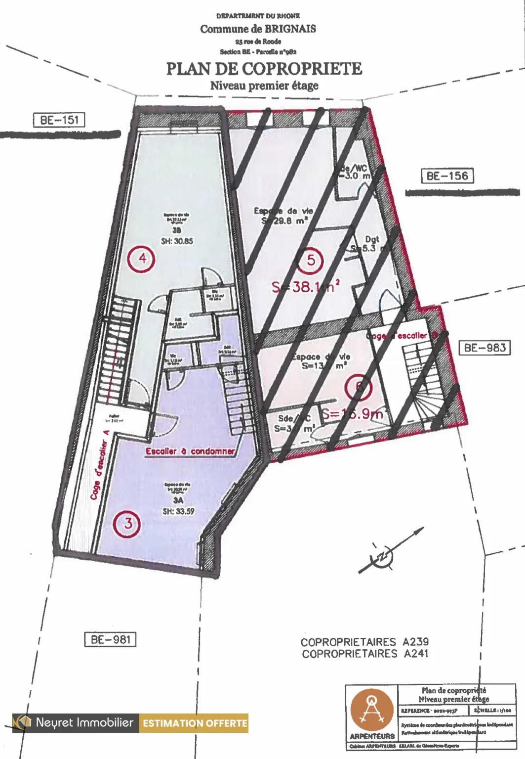 Opportunité d'investissement à Brignais : grange avec permis purgé, 3 lots à aménager 