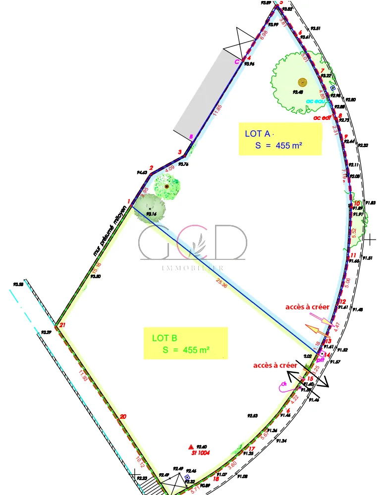 Terrain constructible de 455 m² à Velaux avec vue dominante 