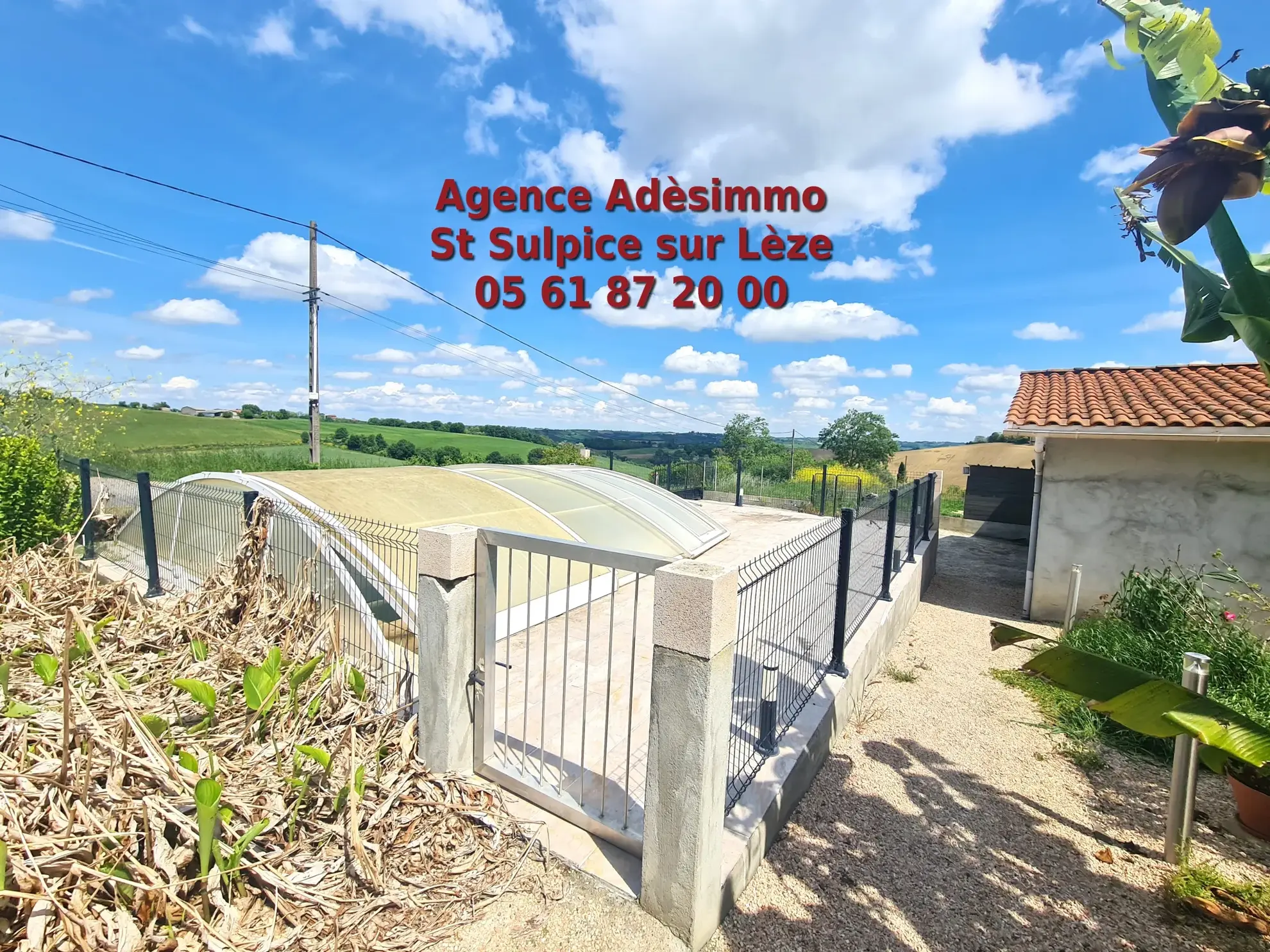 Maison de campagne avec piscine à Lézat-sur-Lèze – Vue dominante et terrain de 6500 m² 