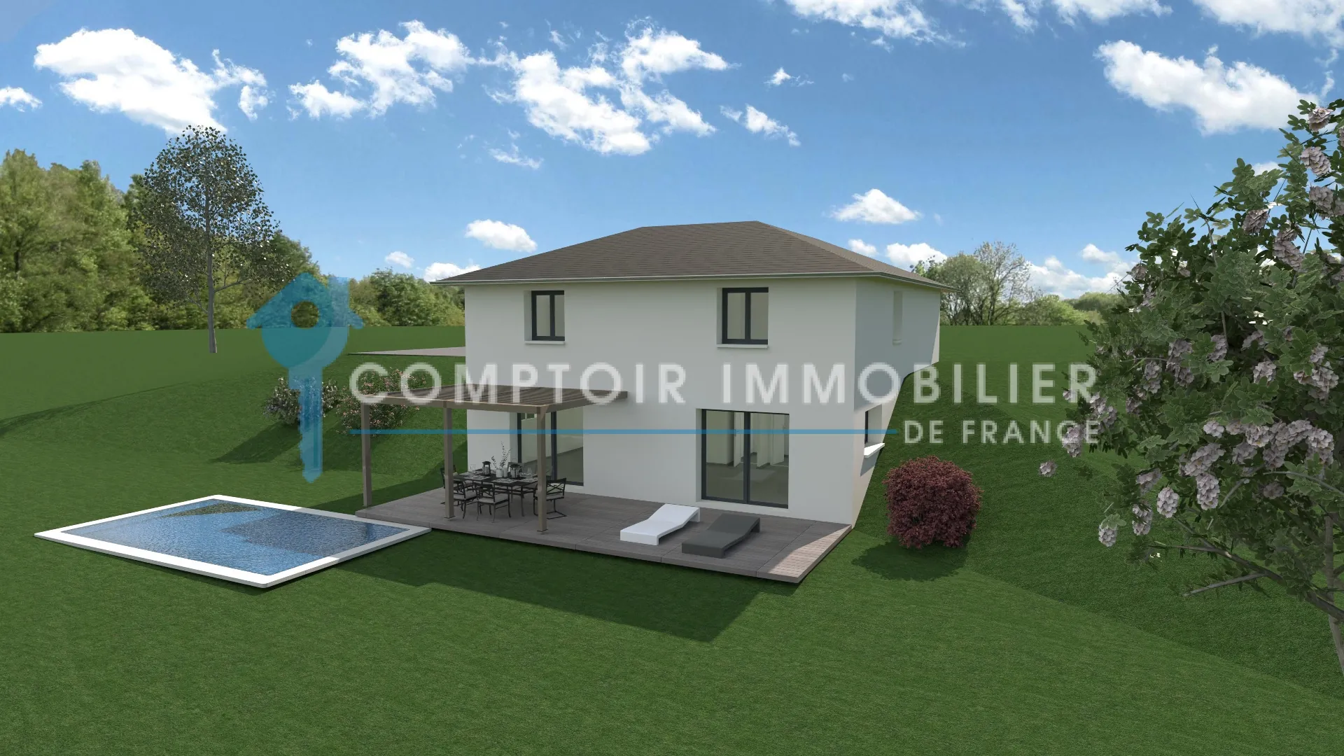 Terrain constructible de 600 m² à Haute-Jarrie avec vue panoramique sur golf et Belledonne
