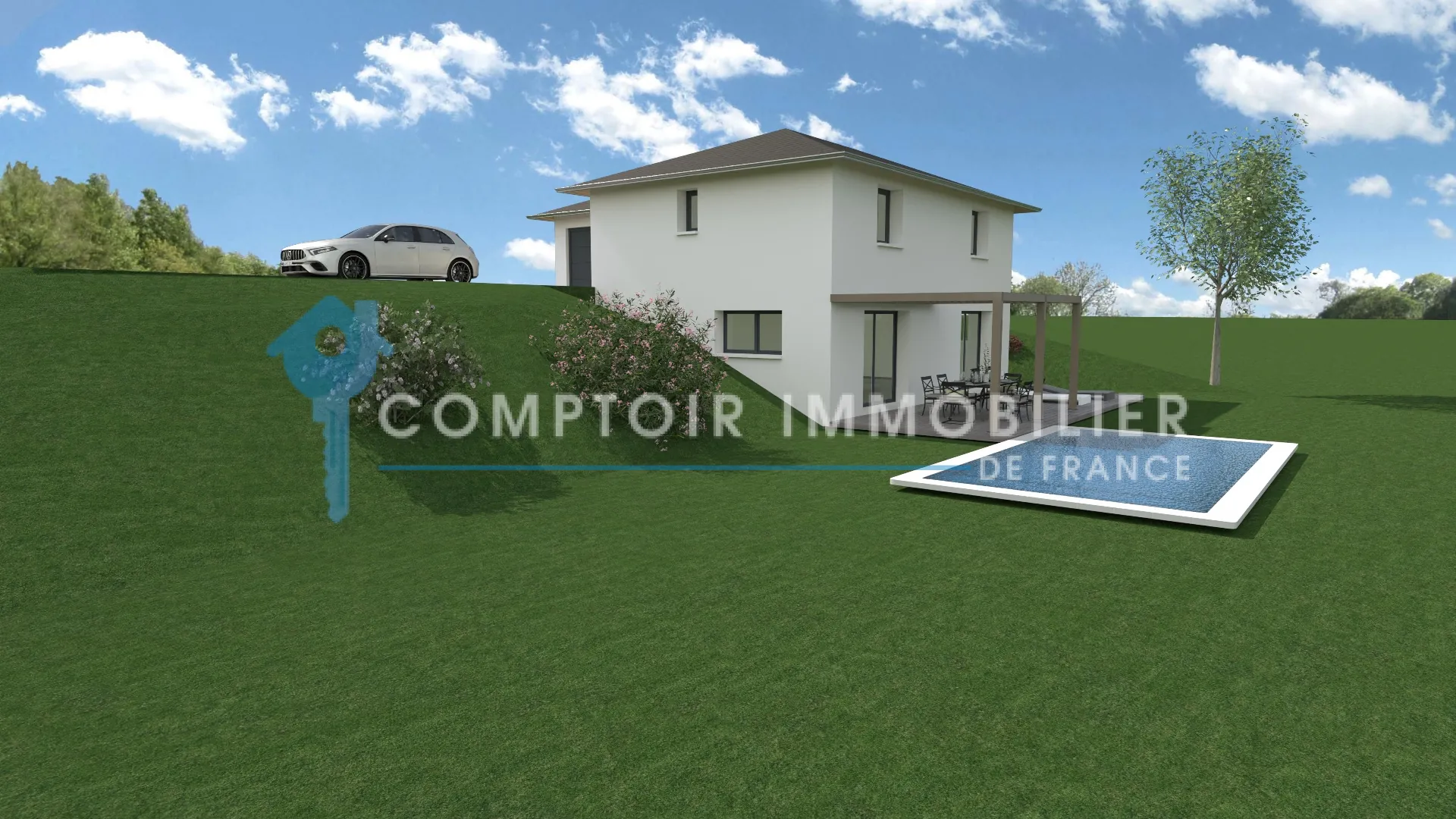 Terrain constructible de 600 m² à Haute-Jarrie avec vue panoramique sur golf et Belledonne 