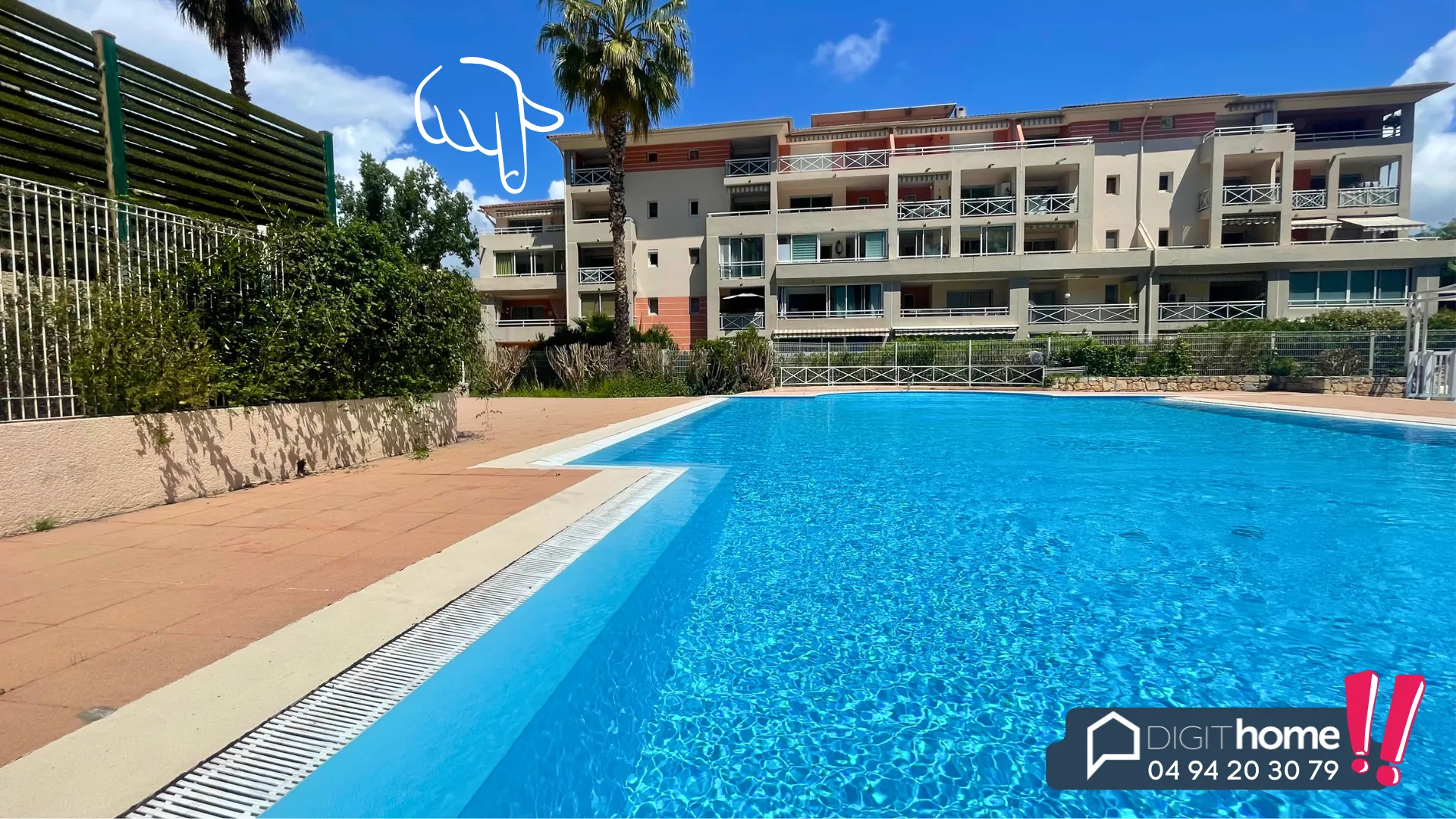Appartement T2 avec terrasse, garage et Piscines à Cagnes-sur-Mer 