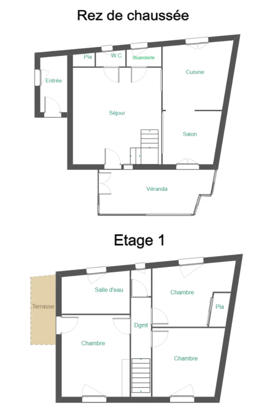 Bel appartement T3 avec 2 terrasses et 2 parkings à Saint-Martin-Boulogne 