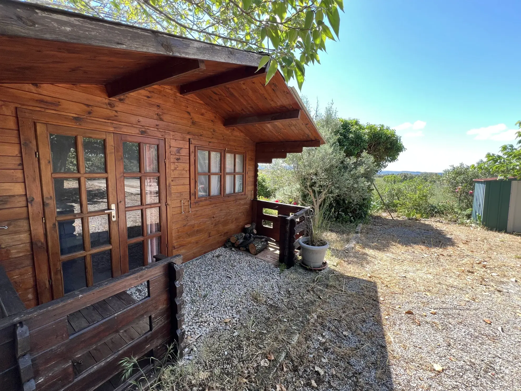 Terrain de loisir avec oliviers à Saint Jean de Fos - Vue montagne 