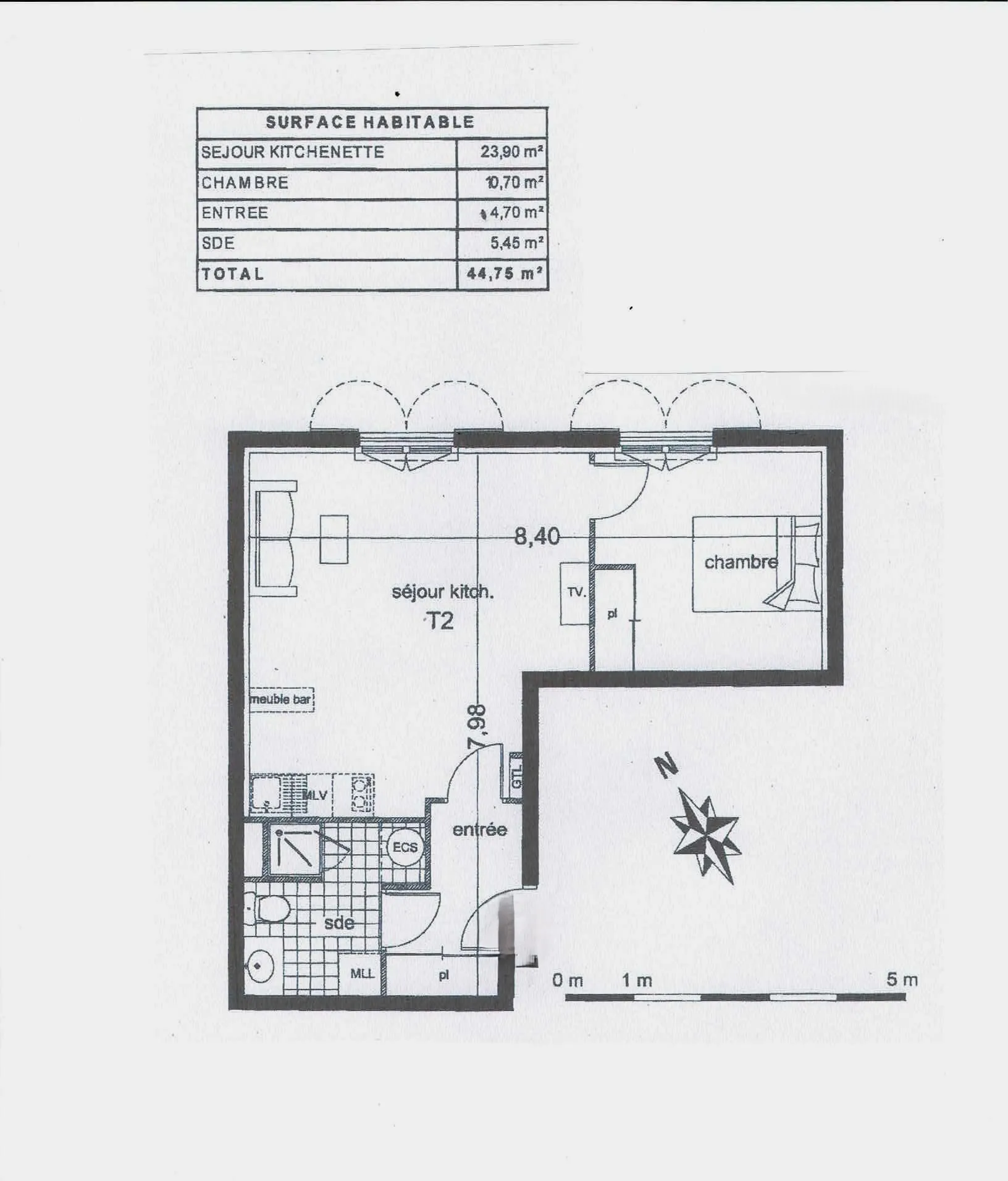 Appartement 2 pièces avec piscine et commodités au Guilvinec 