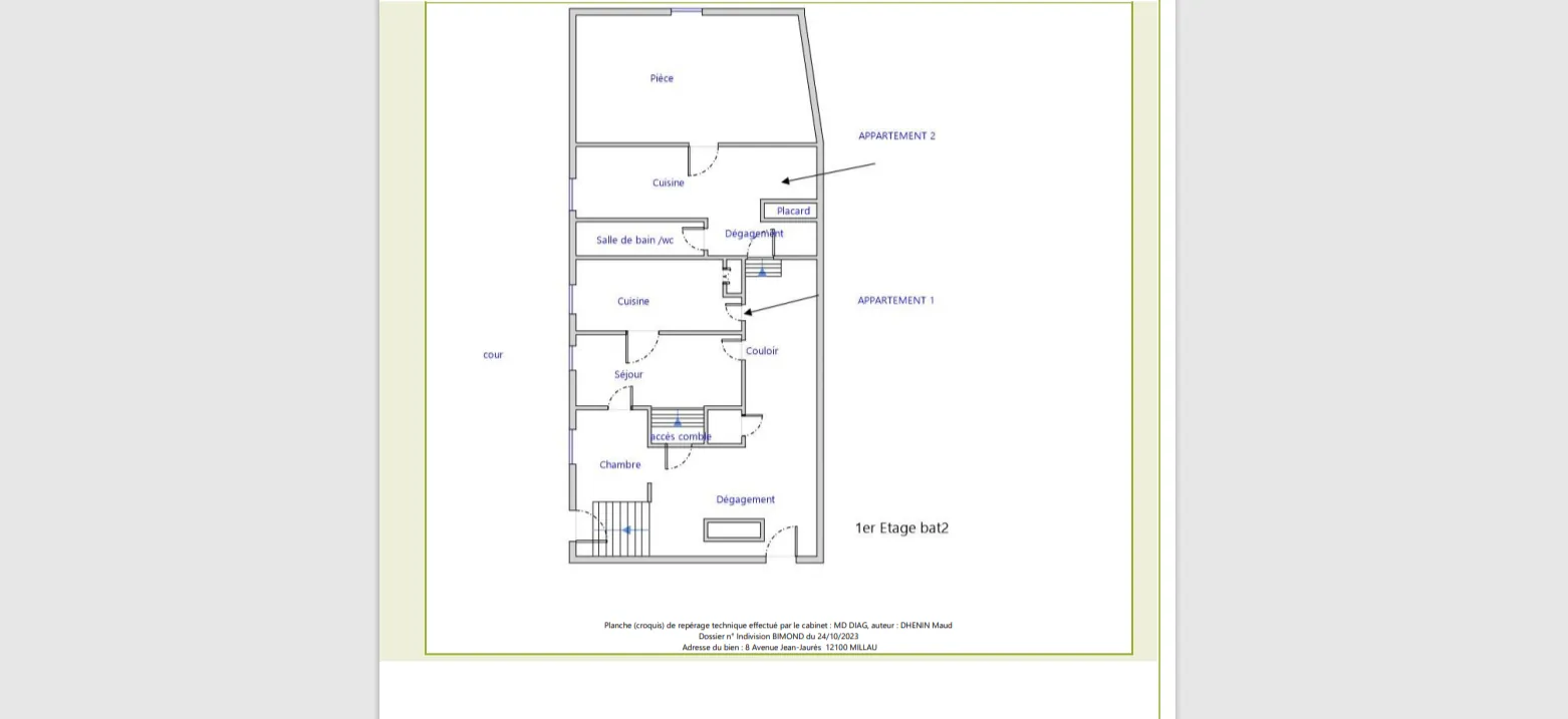 Maison de ville à rénover à Millau avec garage et jardin dans le centre-ville 
