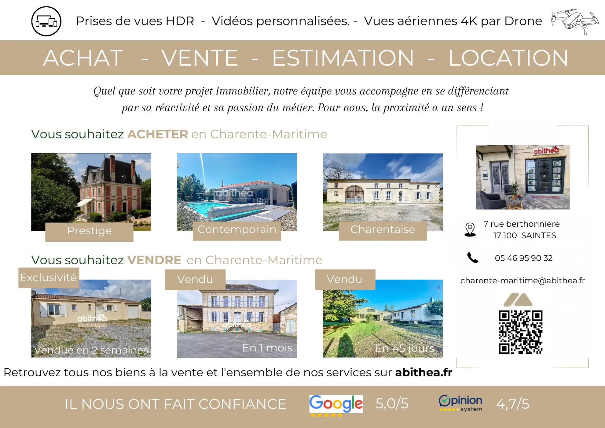 Ensemble immobilier charentaises à Nieul-le-Virouil avec grand terrain 