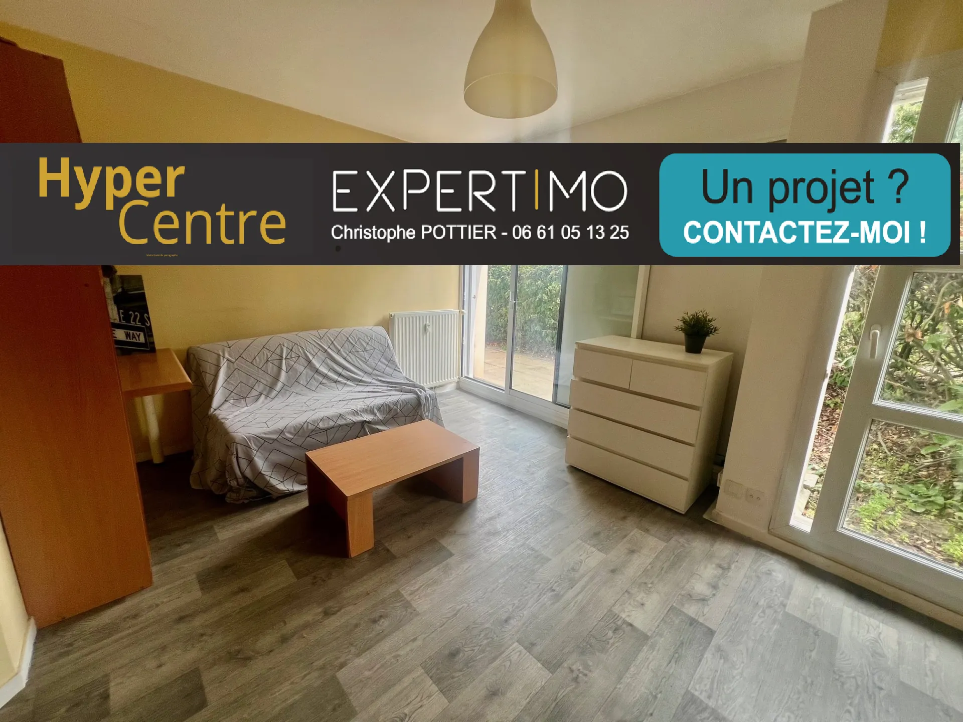 Studio 25,50 m² à Rennes Centre, Quai de la Prévalaye avec parking privé 
