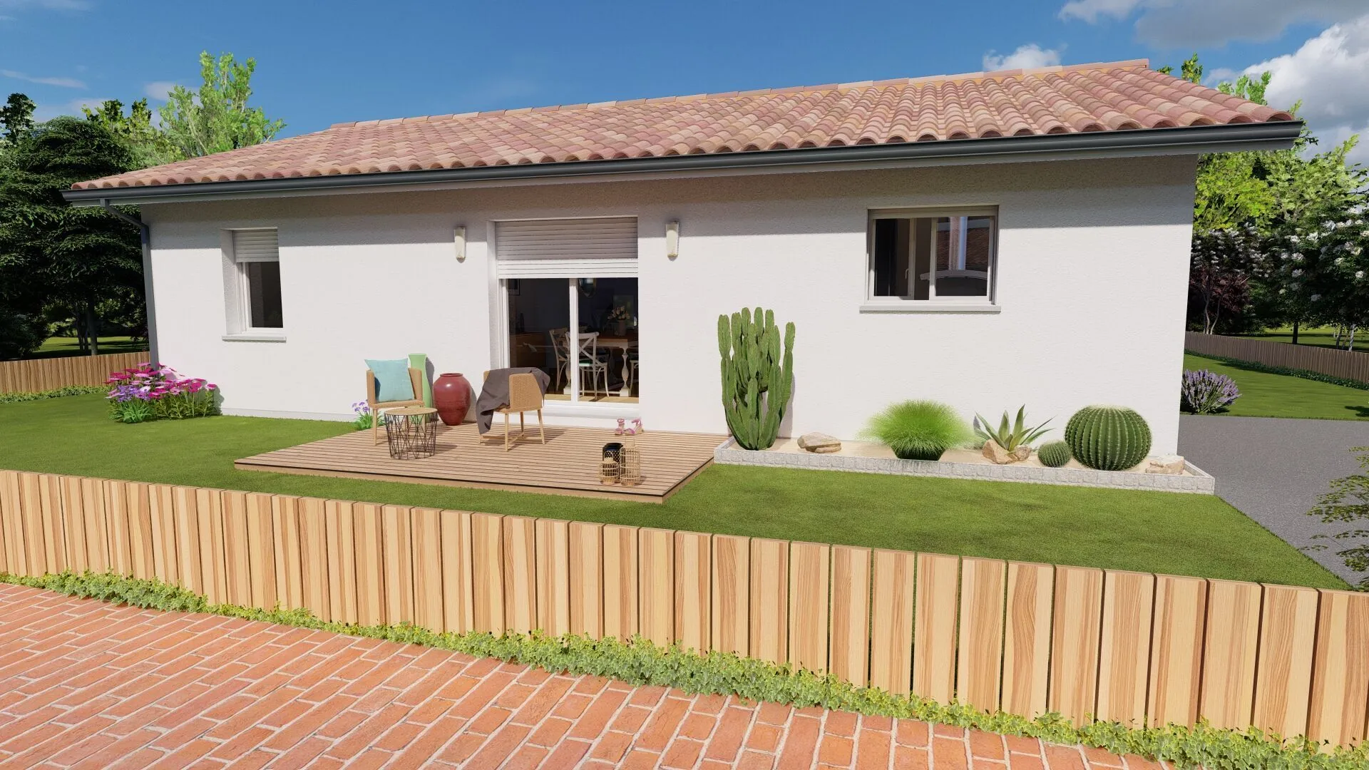 Maison neuve 86 m² avec 3 chambres et terrain de 1700 m² à Saint-Astier 