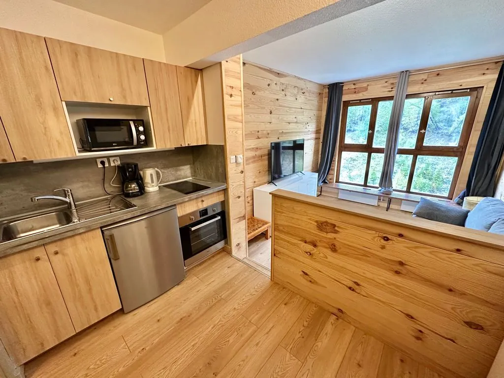 Studio rénové de 25,30 m² à vendre à Isola 2000, vue front de neige 