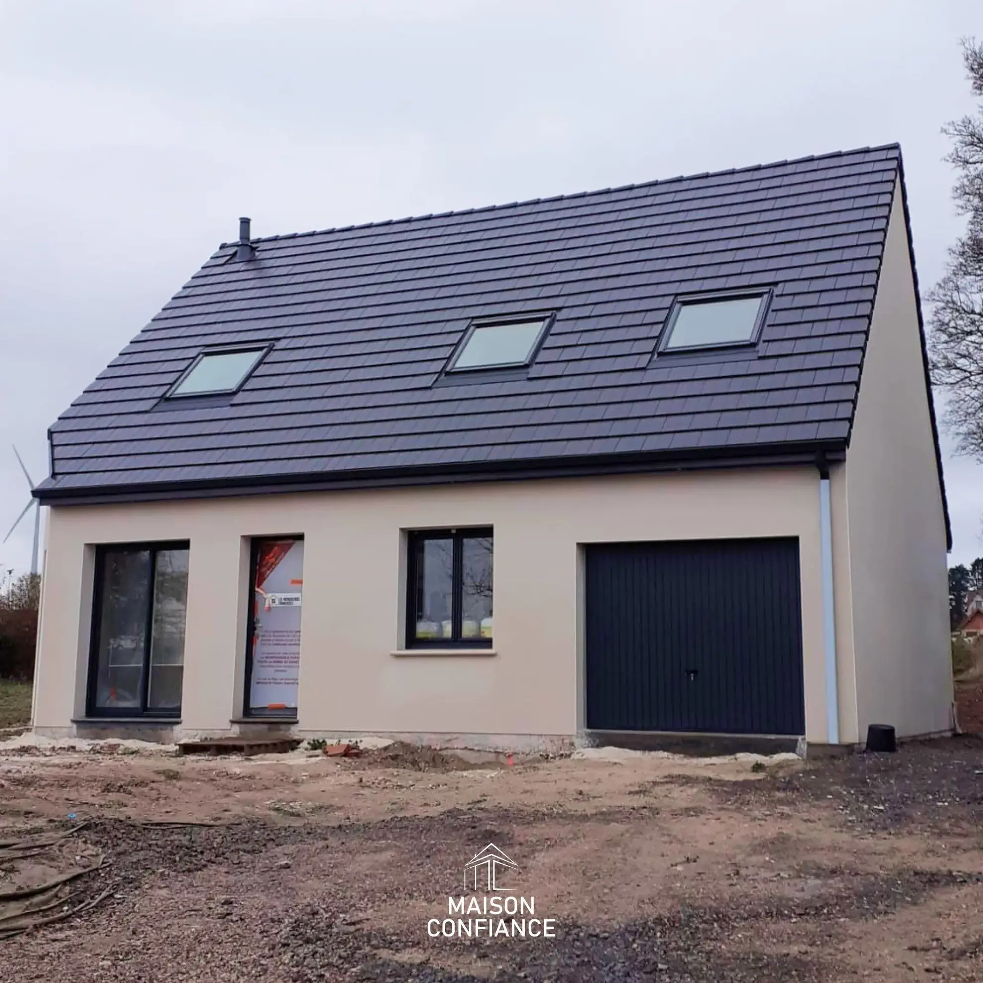 Maison neuve moderne à Morcourt avec garanties et PTZ, proche commodités