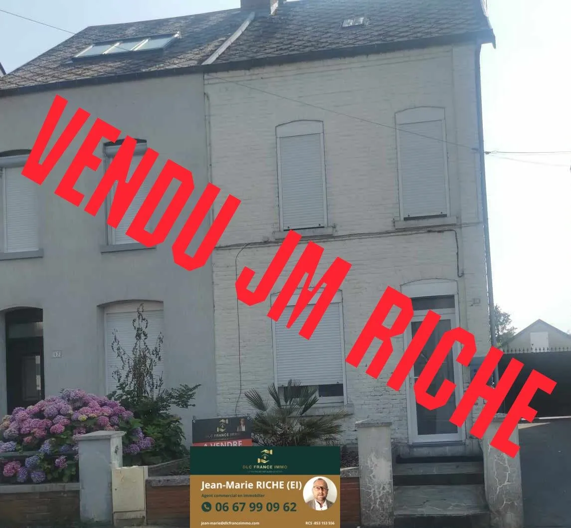 Maison semi-individuelle à vendre à Aulnoye-Aymeries avec garage et jardin clos 