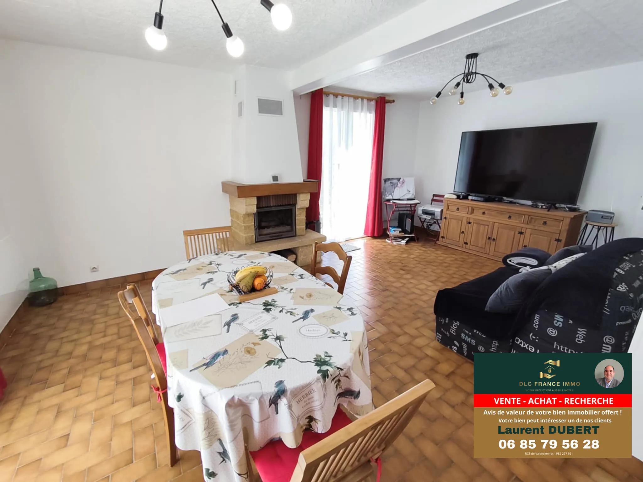 Maison semi-plain-pied à vendre à Berlaimont, grand terrain arboré de 1593 m² 