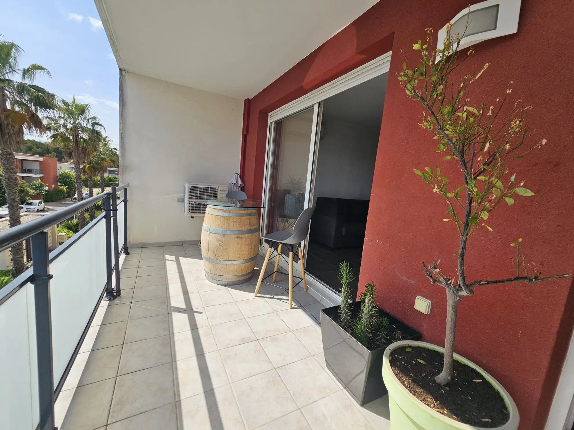 Appartement T2 loué avec terrasse et parking sécurisé à Jacou 