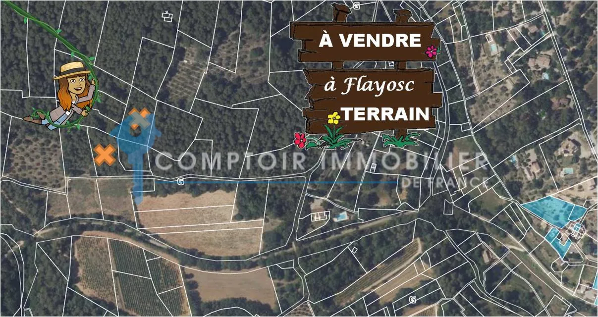 Lot de deux terrains boisés non constructibles à Flayosc, zone naturelle