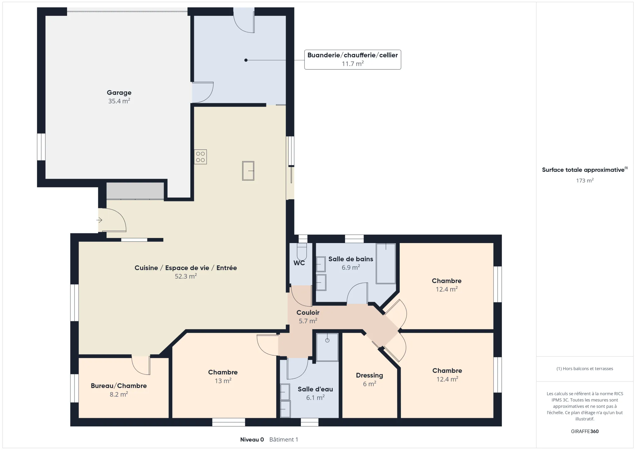 Maison contemporaine de 137 m² à Marzy proche Nevers avec piscine et jardin 