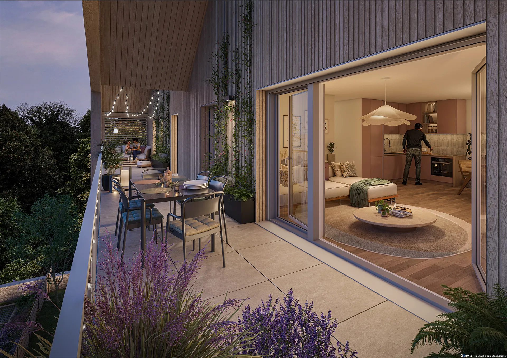 Appartement neuf à Lamballe dans une résidence historique et moderne avec jardin ou loggia 