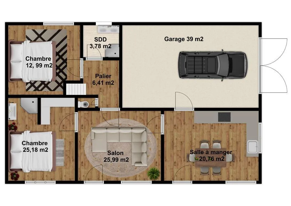 Maison de plain-pied de 175 m2 à Saint-Clair avec terrain clos 