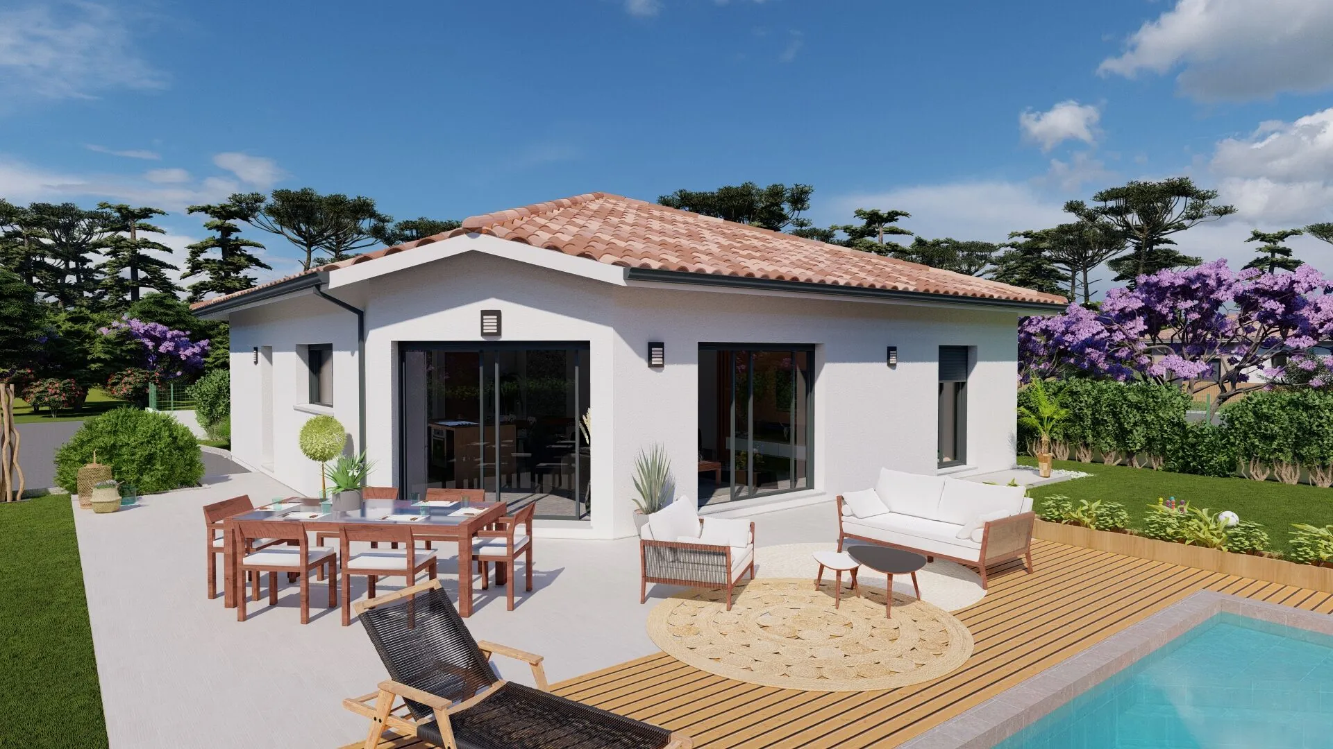 Maison neuve avec 4 chambres et grande luminosité à Sainte-Marie-de-Gosse