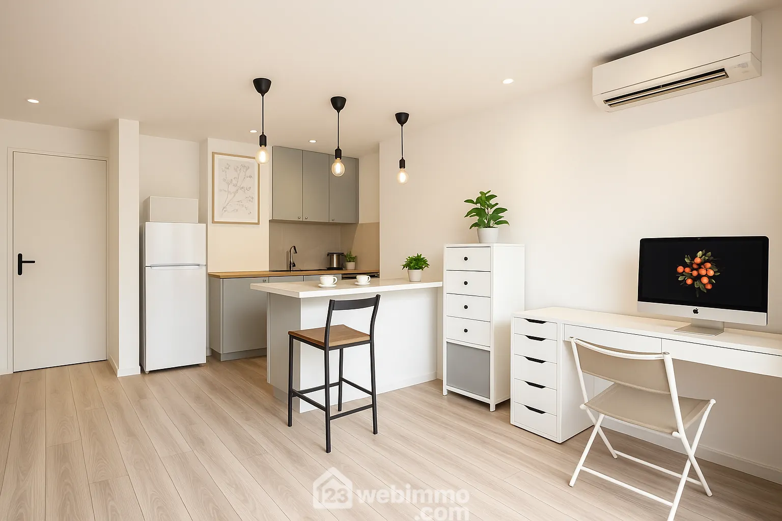 Studio rénové avec loggia, piscine et vue dégagée à Sainte-Maxime