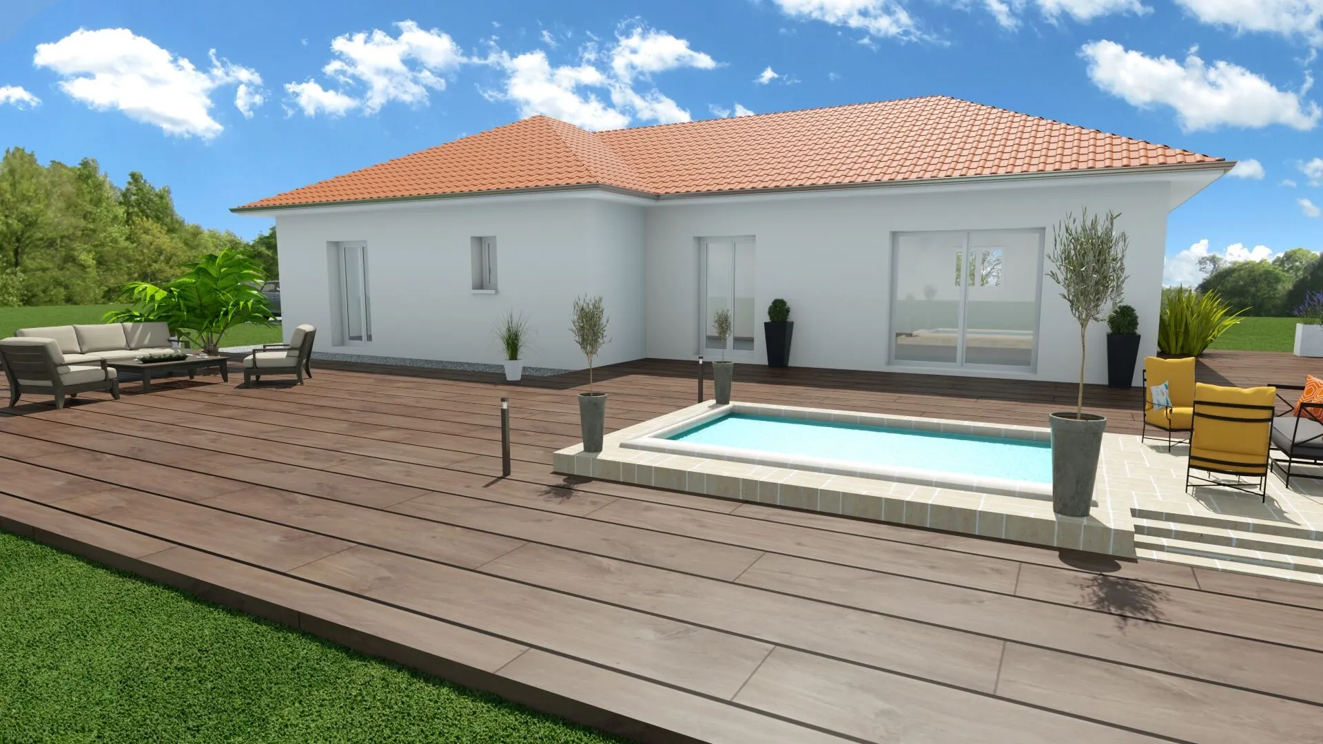 Maison neuve 90 m² avec jardin de 550 m² à Porte-des-Bonnevaux 