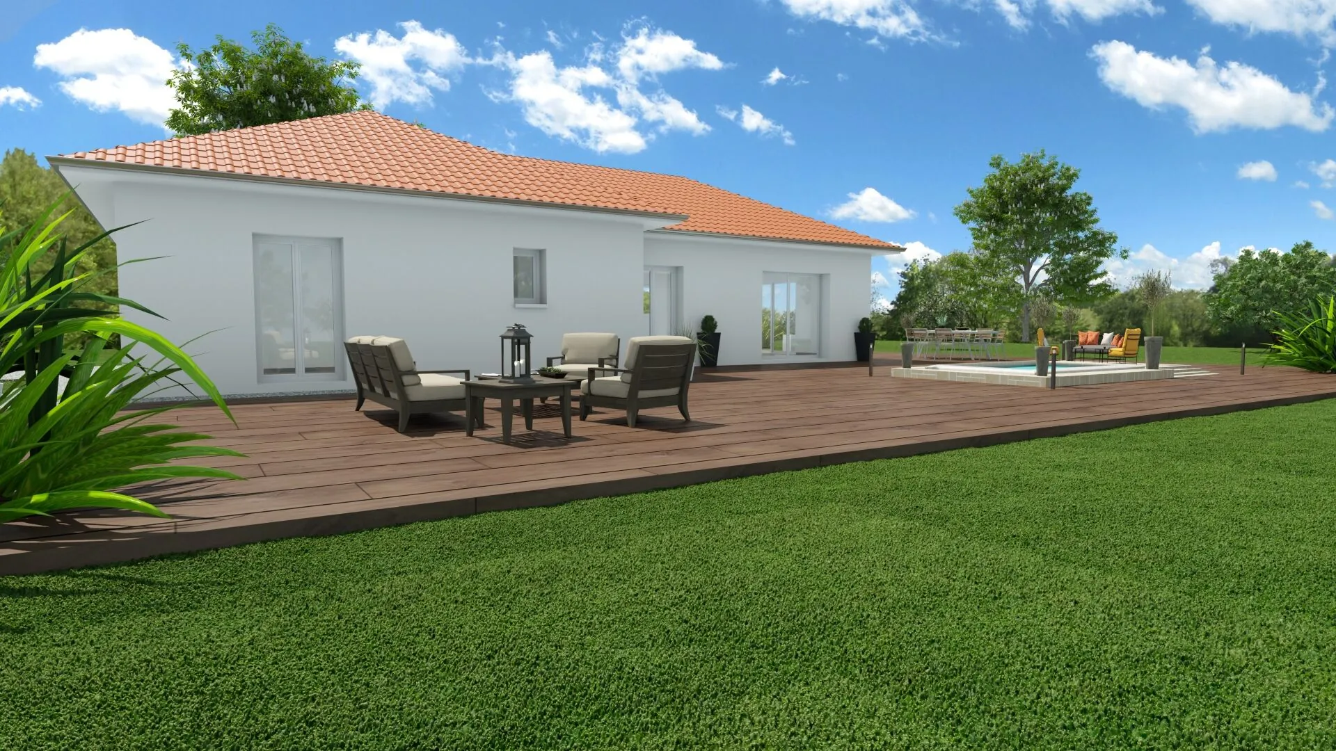 Maison neuve 90 m² avec jardin de 550 m² à Porte-des-Bonnevaux 