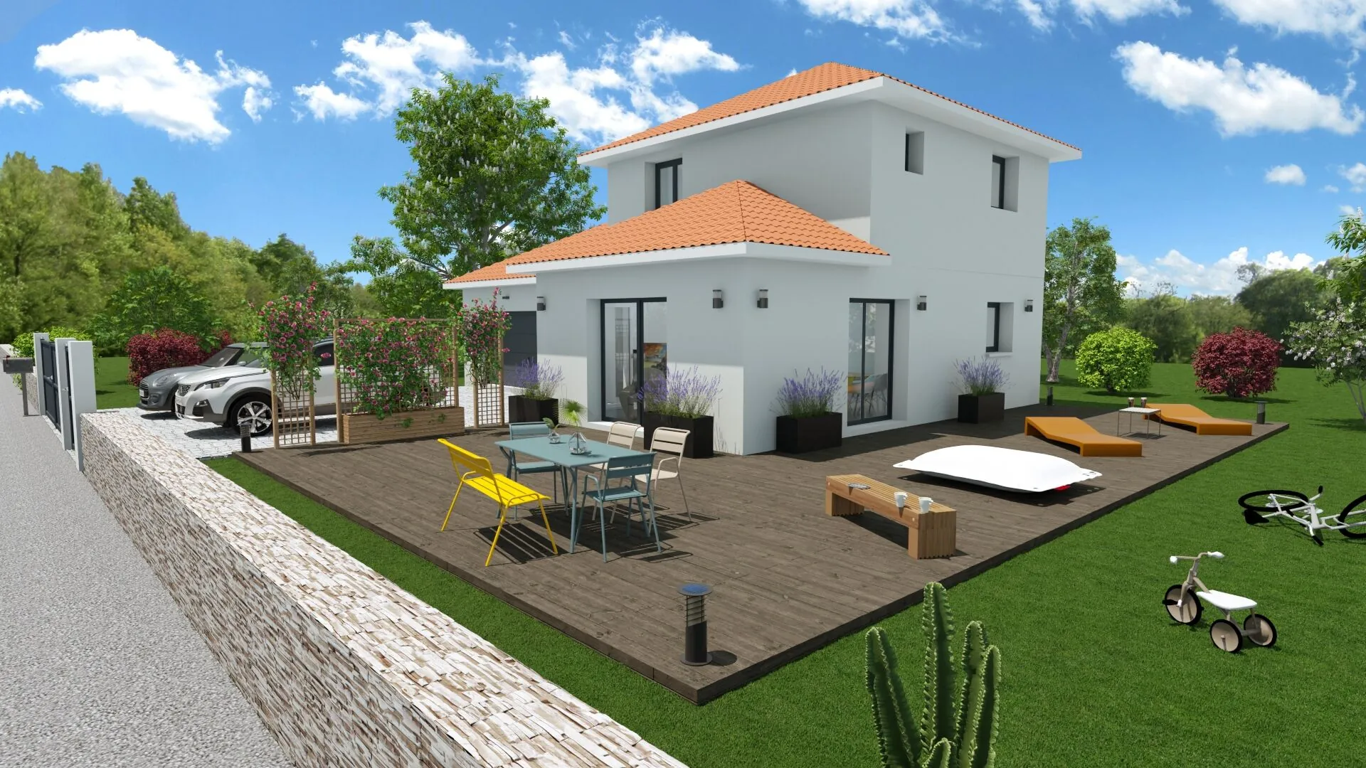 Maison neuve 90 m² avec jardin de 550 m² à Porte-des-Bonnevaux 