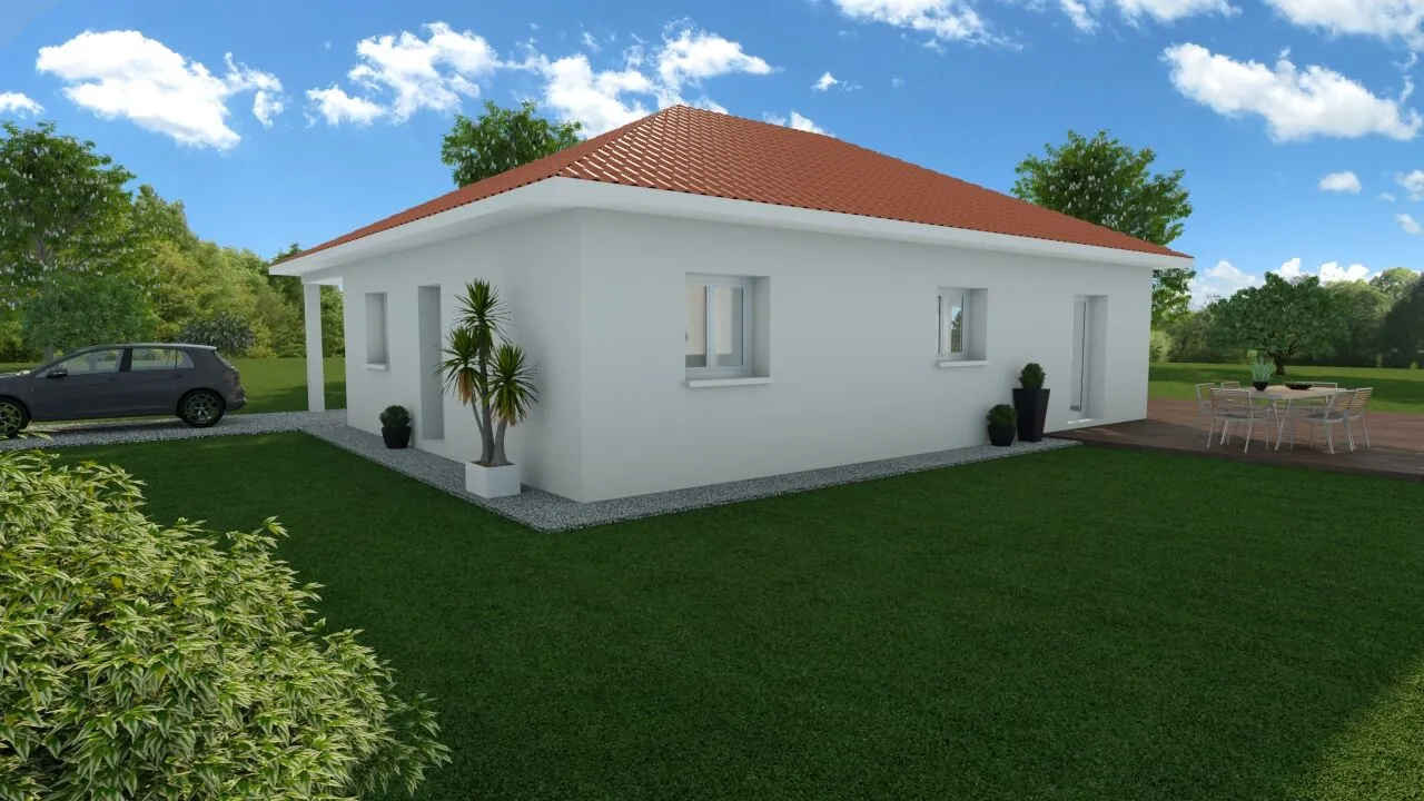 Maison neuve écologique de 90 m² avec jardin à Bizonnes 
