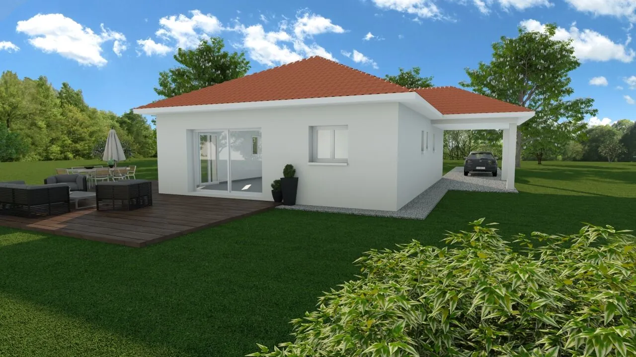 Maison neuve écologique de 90 m² avec jardin à Bizonnes 