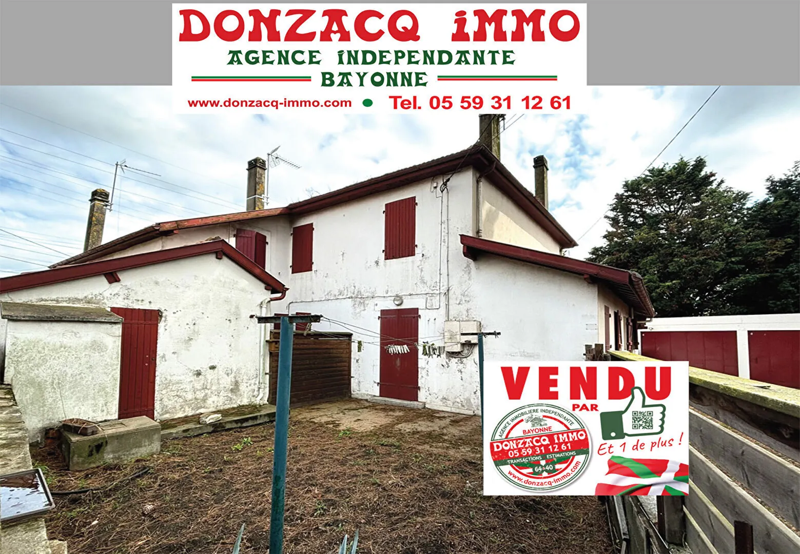 Appartement duplex à Boucau de 44 m² avec jardin privatif, idéal pour achat ou investissement