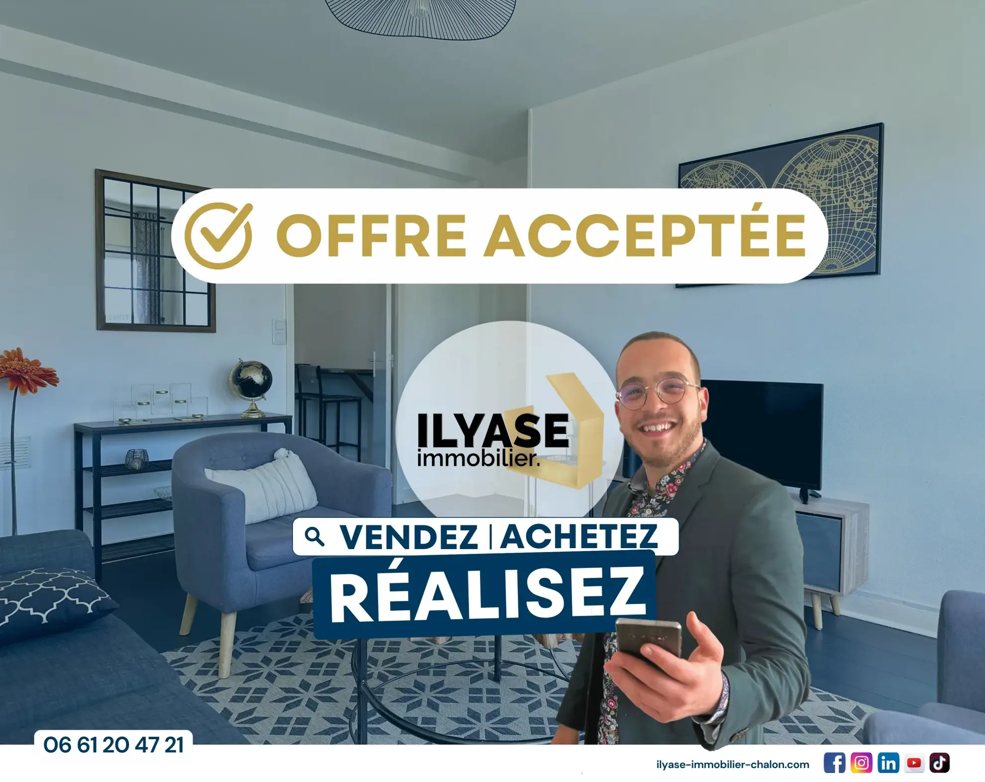 Bel appartement T3 de 52 m² à Chalon-sur-Saône proche gare et commodités