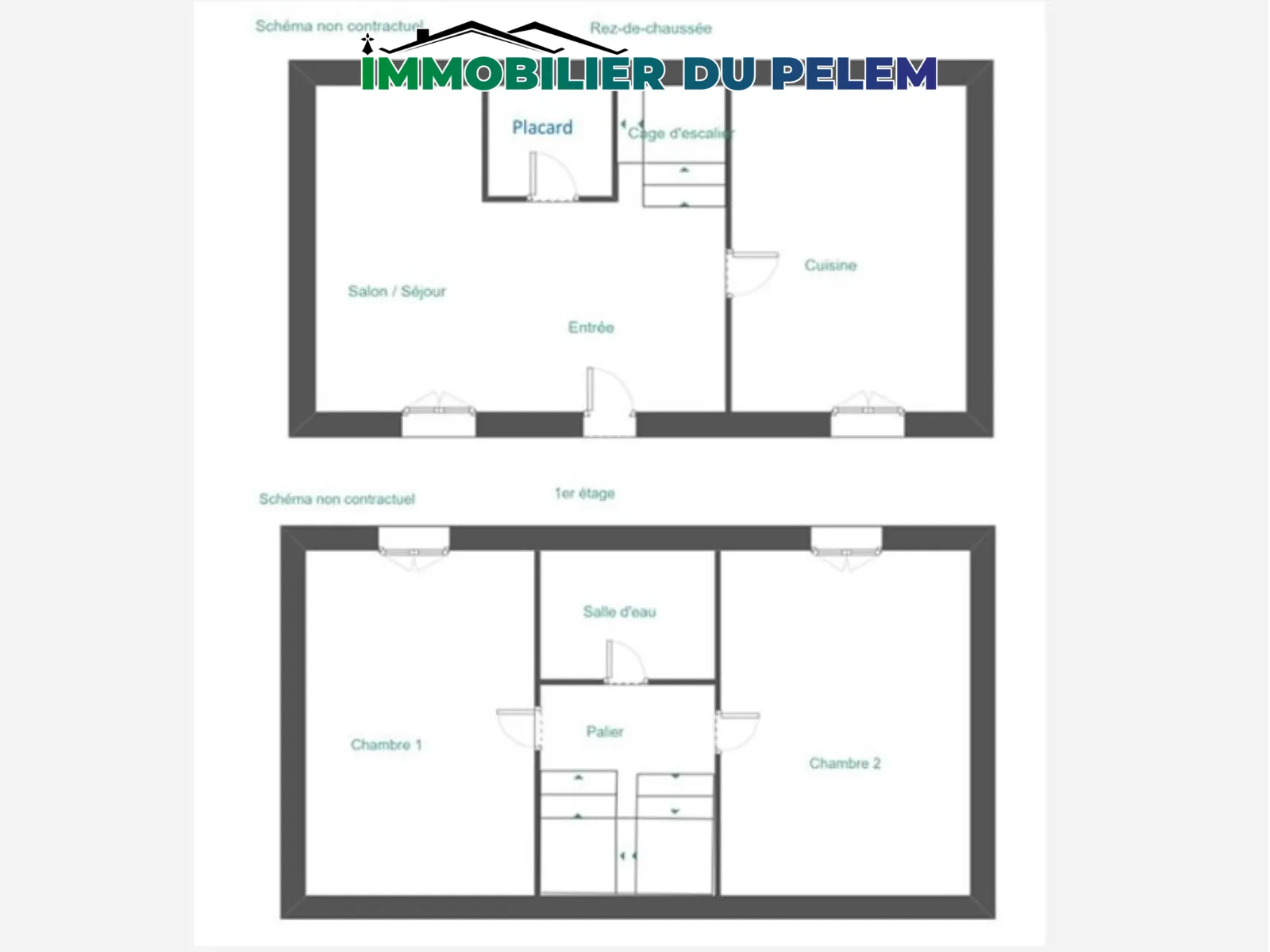 A vendre maison de ville à Saint-Nicolas du Pélem - 65m², deux chambres, charme et confort 