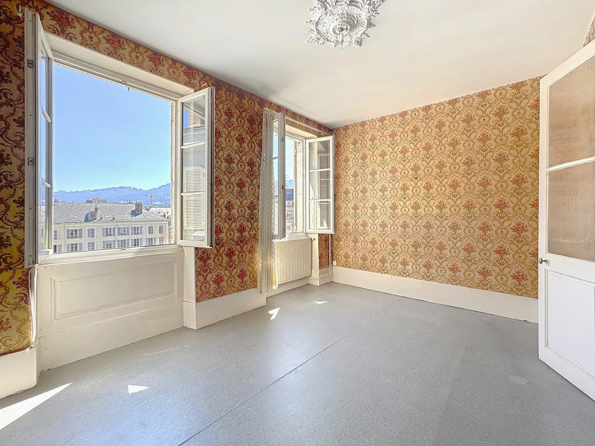 Appartement T3 lumineux et charmant au dernier étage à Grenoble, vue sur Belledonne 