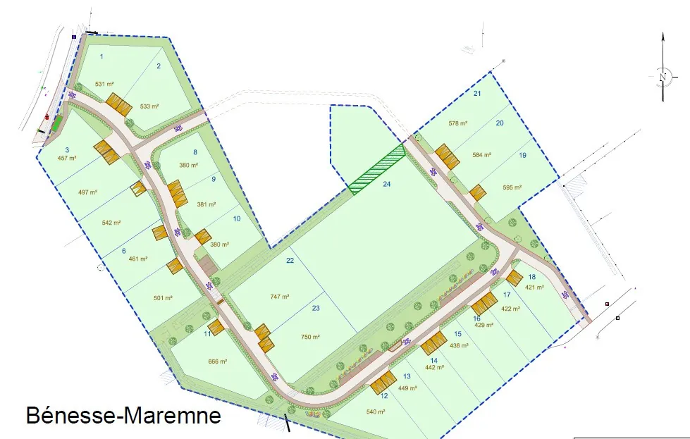Terrain à Bénesse-Maremne à vendre dans un lotissement viabilisé - Construction libre 