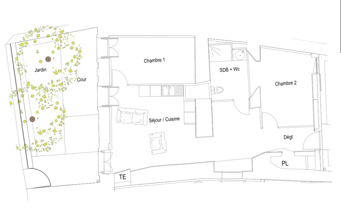 Appartement 3 pièces rénové avec cour à Lodève, livraison 2027 