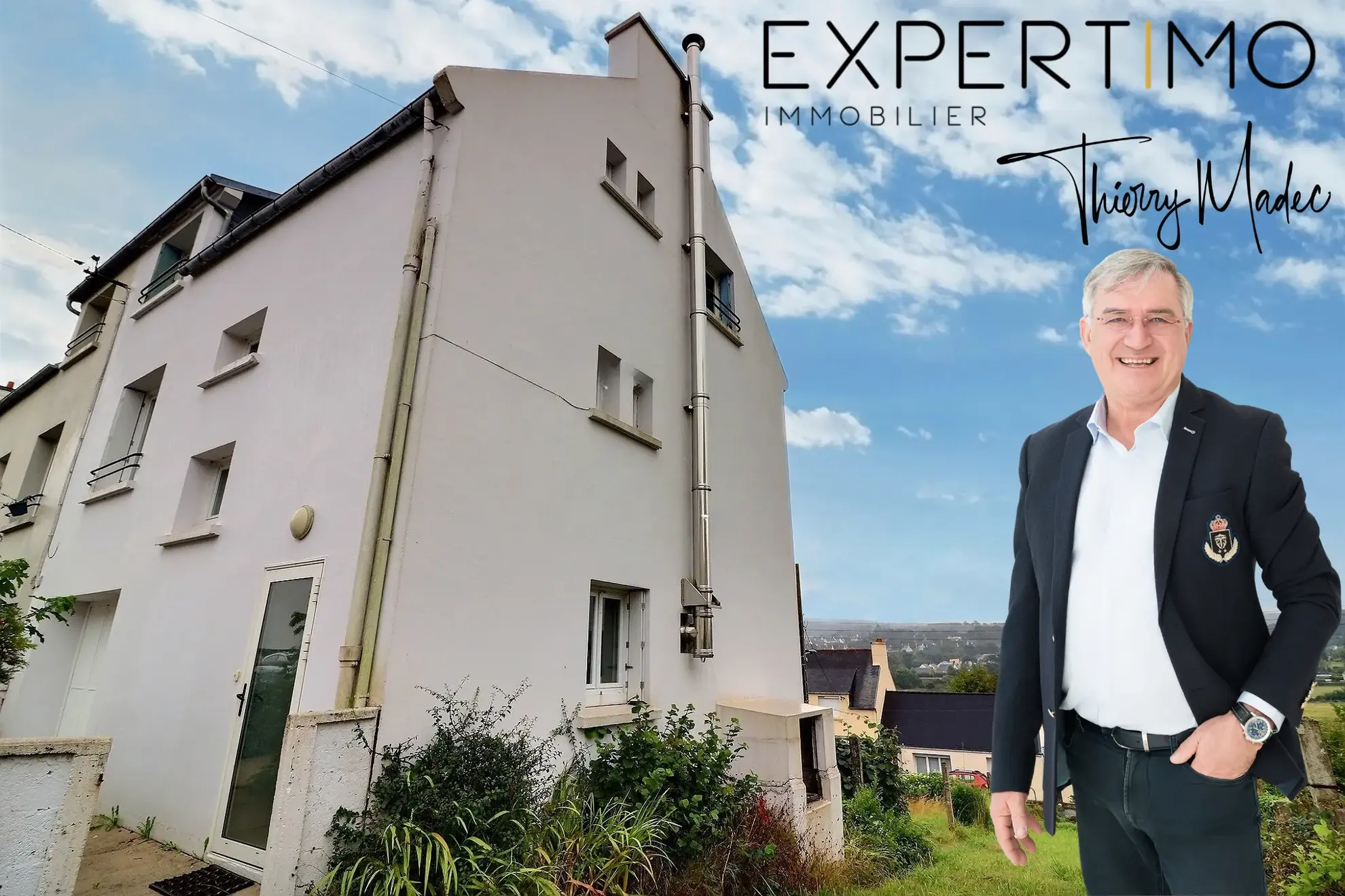 Maison de ville 3 chambres avec vue rivière à Landerneau 