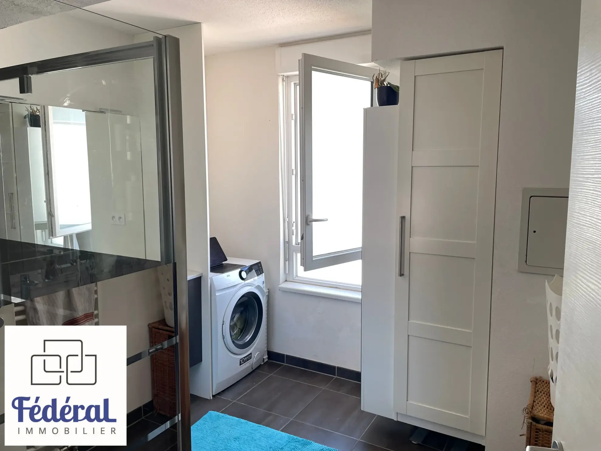 Appartement F4 lumineux avec terrasse, garage et parc privé à Bischheim proche Strasbourg 