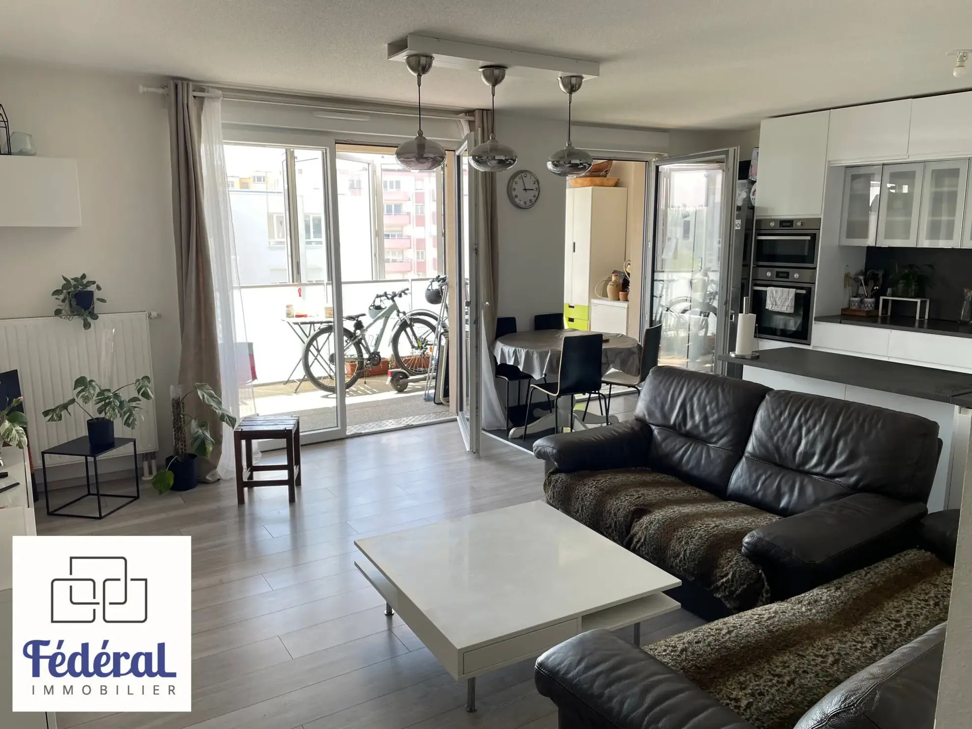Appartement F4 lumineux avec terrasse, garage et parc privé à Bischheim proche Strasbourg 