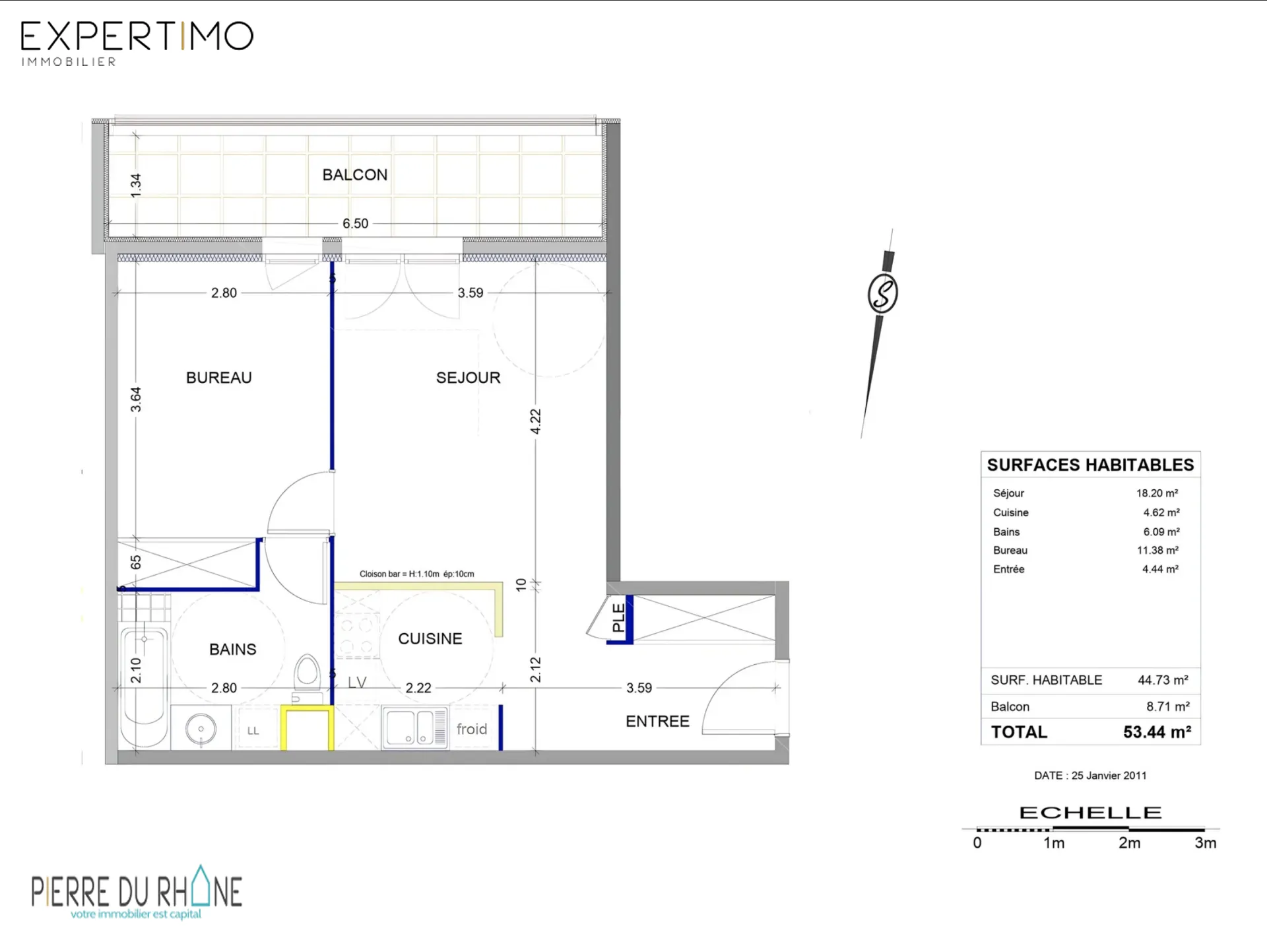 Appartement T2 récent avec balcon et garage à Villeurbanne - Léon Blum 