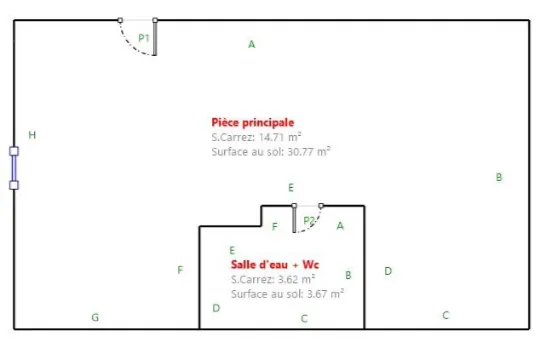 Studio à La Ciotat avec vue mer, dernier étage, idéal résidence secondaire ou investissement locatif 