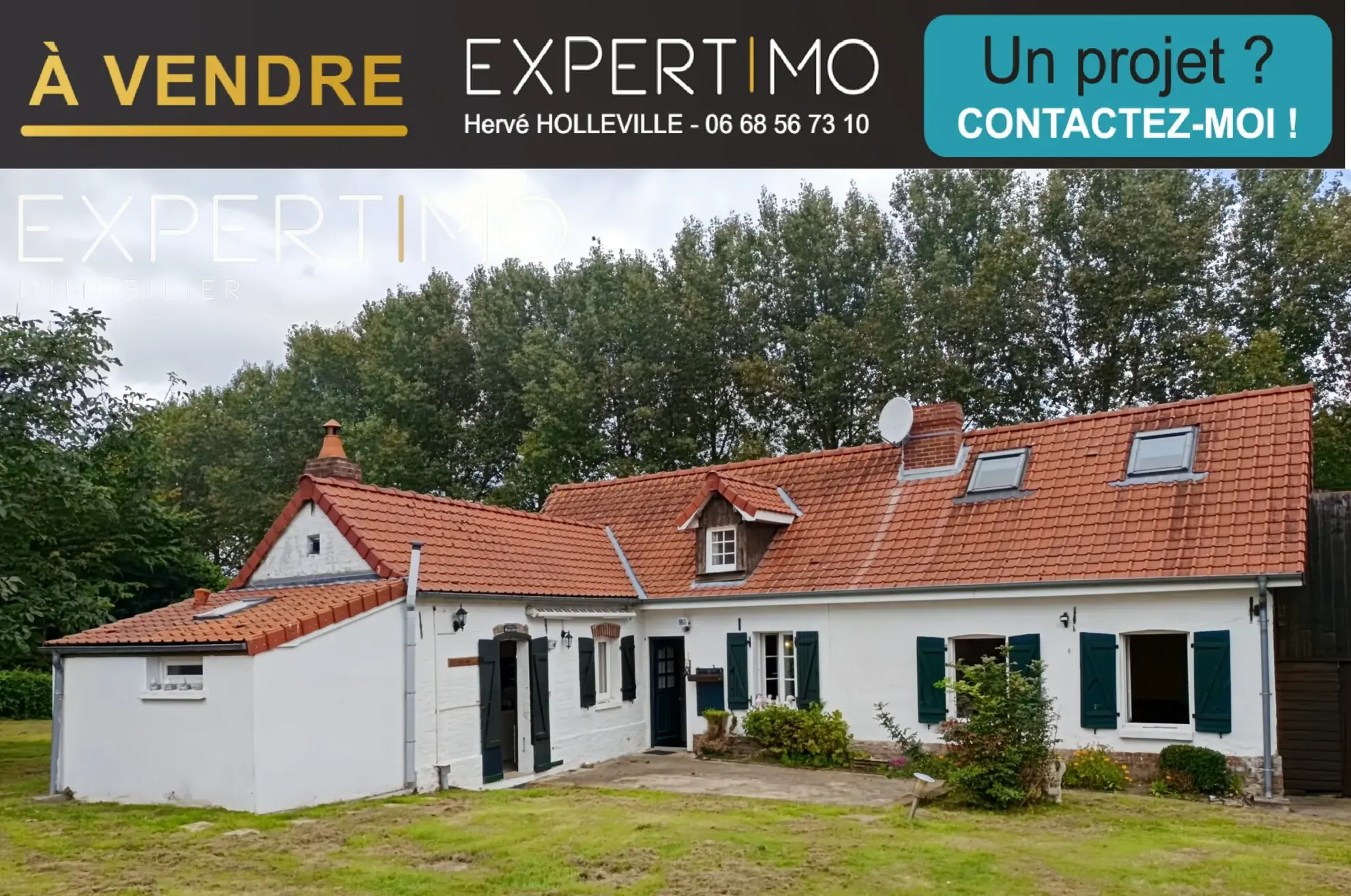 Longère rénovée avec dépendances à Bernay en Ponthieu, terrain de 2304 m²