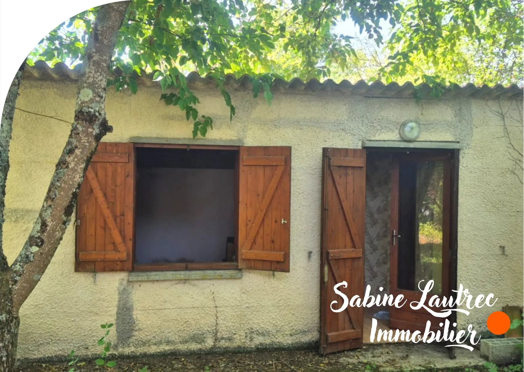 Terrain constructible de 1207 m² avec maison et dépendance en pierre à Lautrec proche Castres 